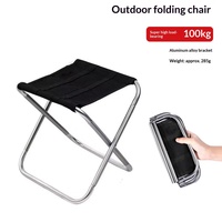 Tabouret pliant portable en alliage d'aluminium respirant, ultra-léger et compact, idéal pour le camping et la pêche, avec fonction de réglage de la hauteur.