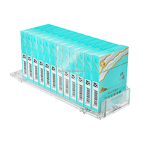 Étagère coulissante intelligente à ressort en plastique à alimentation automatique pour la promotion en supermarché, poussoir automatique pour cigarettes et tabac