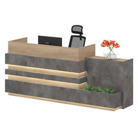 Bureau de réception extensible de style minimaliste moderne Liyu, comptoir en bois massif pour salon, hôtel, hôpital, prix