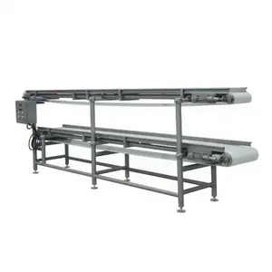 Transportador industrial de camada dupla que seleciona correia de pvc plana para frutas e vegetais