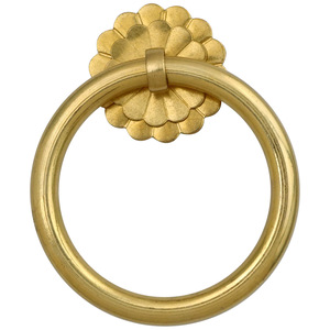 Poignée de meuble en laiton de style chinois, anneau de traction double fleur de prunier, quincaillerie de tiroir et de porte, décoration de surface durable - Product Image 5