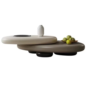 Table basse moderne de designer rotative et durable, miroir, style rétro luxueux, populaire pour salon, créative, irrégulière, en <span class=keywords><strong>bois</strong></span> - Product Image 5