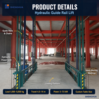 Plateforme élévatrice verticale électrique hydraulique pour marchandises, hauteur de levage 10 m, élévateur de marchandises hydraulique robuste avec panneau de commande