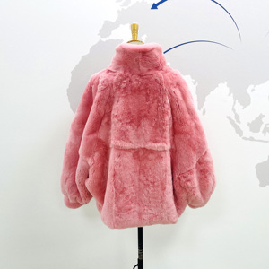 Cappotto Corto in Pelliccia di Coniglio Rex di Alta Qualità - Pelo a Bassa Perdita, Pelliccia di Lusso per Donna - Product Image 6