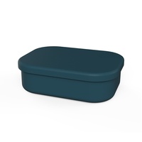 Biologisch afbreekbare siliconen vierkante lunchbox met compartimenten, afsluitbaar, magnetronbestendig, milieuvriendelijke fruitcontainer