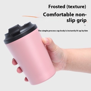 Mlife 12oz cốc cà phê với bìa nửa triệu cốc màu hồng 350ml biểu tượng tùy chỉnh đầy đủ tác phẩm nghệ thuật in du lịch cốc cà phê - Product Image 4