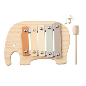 Vente chaude unisexe Montessori bois éléphant musique jouet 2-4 ans voiture Type Piano Percussion Instrument pour enfants - Product Image 2