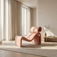 Fauteuil inclinable en tissu de style italien, design personnalisé d'usine, pour salon, rose