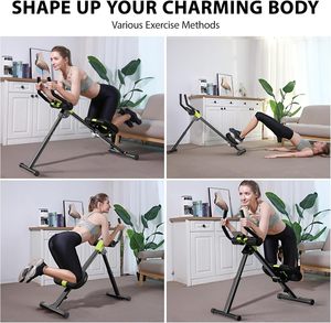 Appareil de fitness à domicile pour <span class=keywords><strong>exercices</strong></span> abdominaux et musculation, en acier mécanique, capacité de 330 livres (noir) - Product Image 6