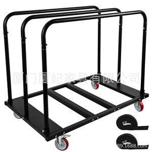 <b>Adjustable</b> Base <b>Table</b> Cart With Polyurethane Swivel Wheels For Warehouse Logistics Transport - Product Image 3