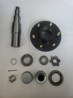 Lot de 2 kits de moyeux de roue de remorque 6 sur 5.5 pour essieu de 6000 lb