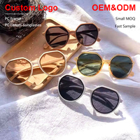 Kacamata Hitam Retro Unisex Bingkai Oval Fashion untuk Pria Wanita Mengemudi Pelindung Mata Vintage UV400