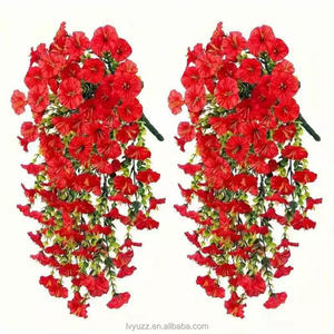 Guirlande de fleurs artificielles en soie Morning Glory, fausses fleurs <span class=keywords><strong>trompette</strong></span> suspendues pour mur, jardin, porche, fenêtre de maison - Product Image 4