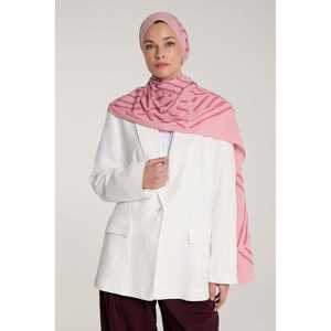 ผ้าพันคอเพียวโทน รูปตัววี สีชมพูกุหลาบ ย้อมสีพื้น สี่เหลี่ยมจัตุรัส 50 กรัม ชิ้นเดียว - Product Image 2