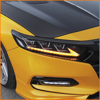 XCAT pour Accord 10e/10,5e génération 2018-2022, style Lexus ES, phare à LED séquentiel à quatre lentilles avec œil de démon rouge, 12V 6500LM