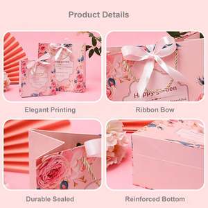 Sac de transport en papier pour fleuriste avec nœud, personnalisable, pour emballage et décoration florale - Product Image 5