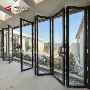 Porta deslizante exterior com fechadura, porta dupla de alumínio e vidro comercial residencial Lowes transparente, de alumínio, para uso comercial, dos EUA