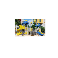 Tobogán Combinado para Niños para Exteriores, Certificado por la TUV, Resistente a los Rayos UV y a la Intemperie, Equipo de Juegos para Jardín de Infancia y Parque Comunitario