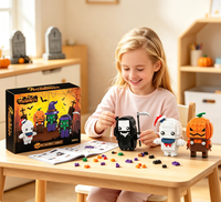 Figurines miniatures d'Halloween en blocs de construction : Fantôme, Grimaceur, Citrouille, Sorcière, Momie – Jouets en briques DIY compatibles, idéaux pour la décoration de fête et les cadeaux pour enfants