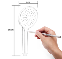Accessoires de salle de bain Leelongs Factory, pomme de douche à main à haute pression à 3 modes, 11 cm, pomme de douche à main en ABS, pomme de douche à effet pluie
