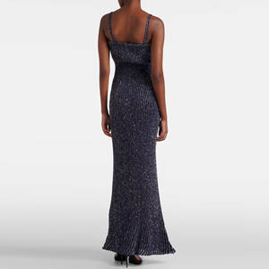 Robe moulante à paillettes pour femmes |   Robe à bretelles spaghetti cintrée à la taille pour les fêtes, les bals de promo et les occasions spéciales - Product Image 6