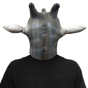 Giraffe <b>Latex</b> Head <b>Mask</b> Animal Costume Accessory for Safari Themed Parties Halloween Events and Carnival Shows - Product Image 4