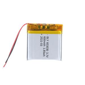 Precio de fábrica para baterías de litio recargables 603030 3,7 V 500mAh 600mAh batería de polímero de litio - Product Image 3