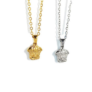 <span class=keywords><strong>Lirio</strong></span> francés colgante <span class=keywords><strong>flor</strong></span> <span class=keywords><strong>de</strong></span> <span class=keywords><strong>lis</strong></span> collar capas collar 2023 gran oferta oro plata Color acero inoxidable - Product Image 4