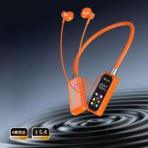 Auriculares inalámbricos deportivos con pantalla digital a color, de cuello, con batería de ultra larga duración. - Product Image 5