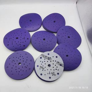 5 polegadas roxo cerâmica gancho e laço lixar disco Velcro disco lixa disco para polimento moagem - Product Image 1