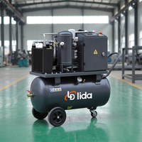 Vente directe d'usine, compresseur à vis Luowei 7,5HP 8-10bar 200L, mini compresseur d'air à vis portable intégré pour la réparation automobile