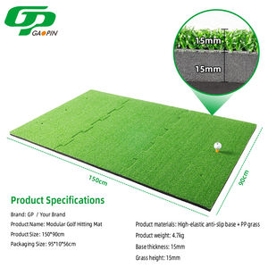 Tapis <span class=keywords><strong>de</strong></span> golf antidérapant en PP robuste à 3 sections emboîtables, idéal pour l'entraînement <span class=keywords><strong>de</strong></span> swing en intérieur et en extérieur, 150x90cm - Product Image 4