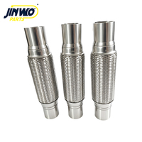Tubo Flexible de Escape de Acero Inoxidable Trenzado de 2x8x12 Pulgadas, Tubo Flexible de Alta Temperatura para Reparación de Automóviles