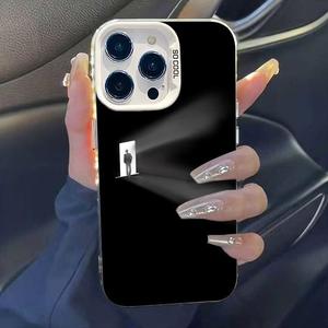 เคสโทรศัพท์มือถือ TPU ลายแสงสีดำเงาสีเงินสำหรับ iPhone 8 x XR XS 11 12 13 14 15 16 17 PRO <span class=keywords><strong>MAX</strong></span> - Product Image 3