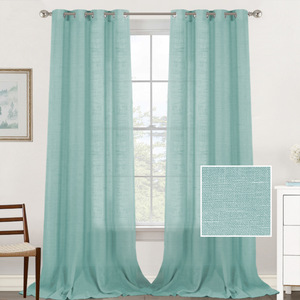 Voilages d'hôtel texturés en lin sur mesure DaiRui, rideaux en tulle polyester de haute qualité pour la vente en gros - Product Image 1