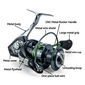 5 + 1BB roulement à billes métal eau salée eau douce Ultra lisse <span class=keywords><strong>moulinet</strong></span> 13kg glisser puissance pêche 2000 4000 <span class=keywords><strong>moulinet</strong></span> pour truite <span class=keywords><strong>brochet</strong></span> - Product Image 5