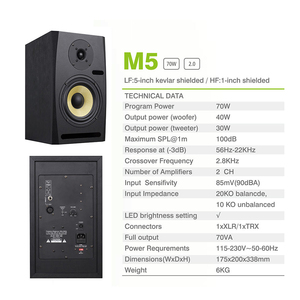 Altavoces Activos BHA M5 (2.0) <span class=keywords><strong>de</strong></span> 70 Vatios con Woofer <span class=keywords><strong>de</strong></span> Aramida, <span class=keywords><strong>Monitores</strong></span> <span class=keywords><strong>de</strong></span> <span class=keywords><strong>Estudio</strong></span> Autoamplificados, <span class=keywords><strong>Precio</strong></span> <span class=keywords><strong>de</strong></span> Fábrica al por Mayor para Sistemas <span class=keywords><strong>de</strong></span> Audio - Product Image 6