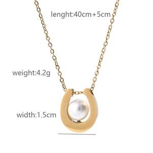 Collar con Colgante de Acero Inoxidable Personalizado para Unisex, Cadena Chapada en Oro Antiguo, Estilo Moderno para Fiestas - Product Image 6