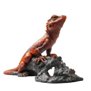 树脂熔岩蜥蜴雕像/雕塑，家庭和办公室定制树脂桌面动物礼品和工艺品