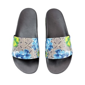 Nouvelles <span class=keywords><strong>sandales</strong></span> décontractées à bout ouvert de style estival de la marque G, imprimé floral bleu/rouge, pour l'extérieur - Product Image 6