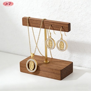 Hengdian Vente en gros de bijoux en zircon plaqué or 18 carats, ensemble de bijoux Vierge Marie, Joyas Doradas, bijoux de mode en gros pour femmes - Product Image 5