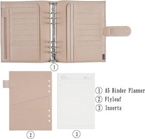 Galet-Taupe 30mm Anneau En Cuir Véritable Classeur Organisateur A5 Luxe Anneaux Planificateur - Product Image 4
