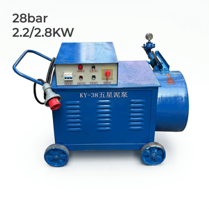 Pompe à mortier de coulis pour bâtiment, moteur électrique à double connexion, 30L/MIN, 28BAR, distance de livraison 100M, mélangeur de béton - Product Image 1