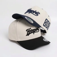 Casquettes de baseball personnalisées à deux tons avec logo brodé, prix d'usine, logo brodé en 3D