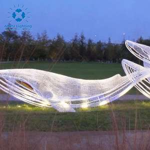 Ensemble de lumières LED géantes Anpu Lighting en forme de baleine et de vie marine, motif lumineux extérieur, étanche IP65, multicolores, décoration de Noël, d'Halloween et de <span class=keywords><strong>jardin</strong></span> - Product Image 4