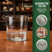 Verre à whisky rond de 11 oz à base lourde, design unique, avec logo personnalisé, pour cocktails Old Fashioned, idéal pour restaurants, hôtels et bars