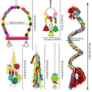 Bird <strong>Toy</strong> Set Bird Supplies Suspension Bridge <strong>Parrot</strong> Chewing <strong>Toy</strong> Swing Cross-Border Exclusive <strong>Parrot</strong> <strong>Toy</strong> Model T022 Round - Product Image 2