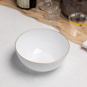 Tùy chỉnh màu sắc Polka Dot Bát salad vàng lá rim thanh lịch Bát nhựa cho tiệc cưới phục vụ các sự kiện món tráng miệng ăn nhẹ phục vụ - Product Image 2