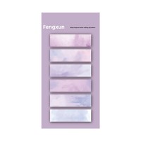 Blocs-notes adhésifs dégradés colorés, mémos mignons autocollants en PET, marque-pages pour l'école et le bureau