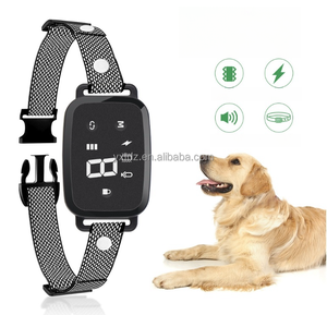 Precio de fábrica Tres tipos de patrones <span class=keywords><strong>Collar</strong></span> de entrenamiento para ladridos de perros <span class=keywords><strong>Collar</strong></span> de choque antiladridos recargable para perros - Product Image 1